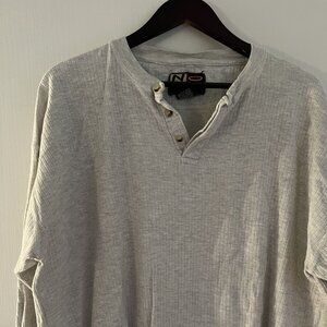 Vintage No Justice Henley Shirt